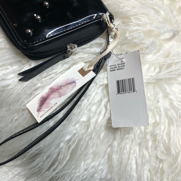 Jessica Simpson Black Wristlet Clutch Wallet NEW - Picture 3 of 8